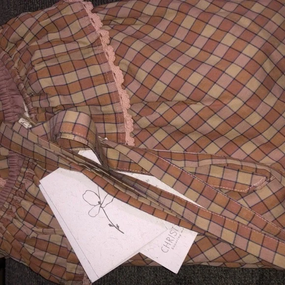 NEW NWT Christy Dawn The Maggie Dress Chestnut Plaid - Picture 6 of 9